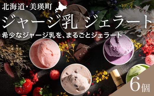 
びえい牧場の牛乳を使用！gelatrip's selection　ジェラート 6個BOX[012-39]
