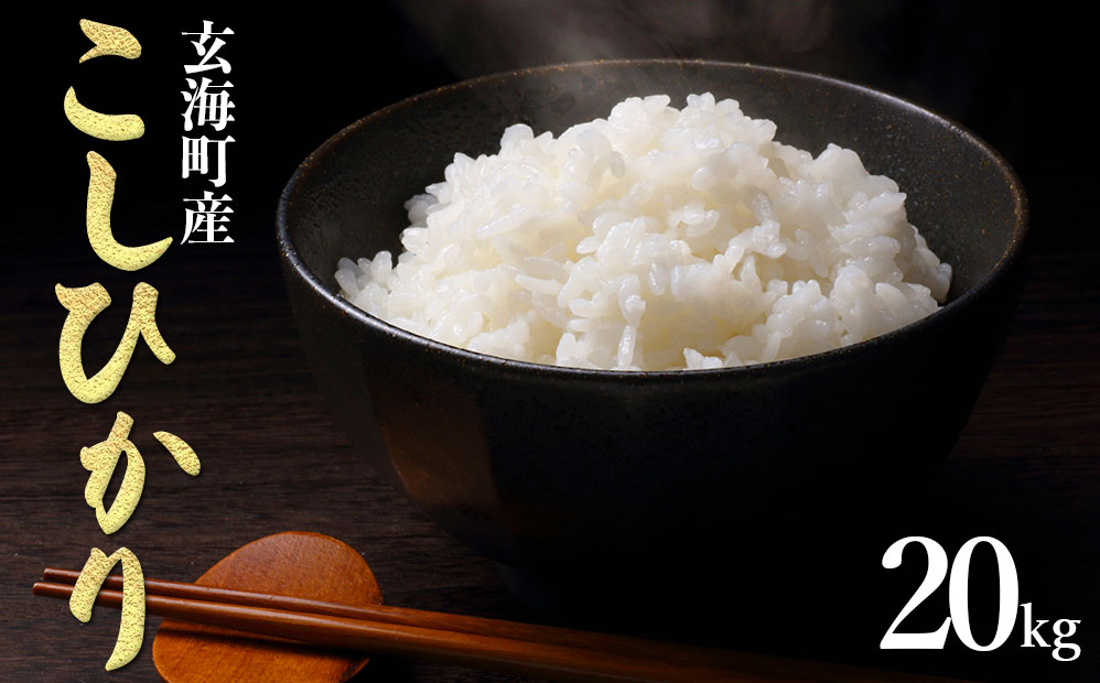 佐賀県玄海町産こしひかり 20kg ／ 米 お米 精米 白米 ご飯 コシヒカリ 産地直送 数量限定 佐賀県 玄海町 常温