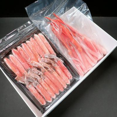 ふるさと納税 根室市 お刺身OK!生ずわいがに棒肉ポーション500g・紅ずわいがにポーション400g B-28114 |  | 02