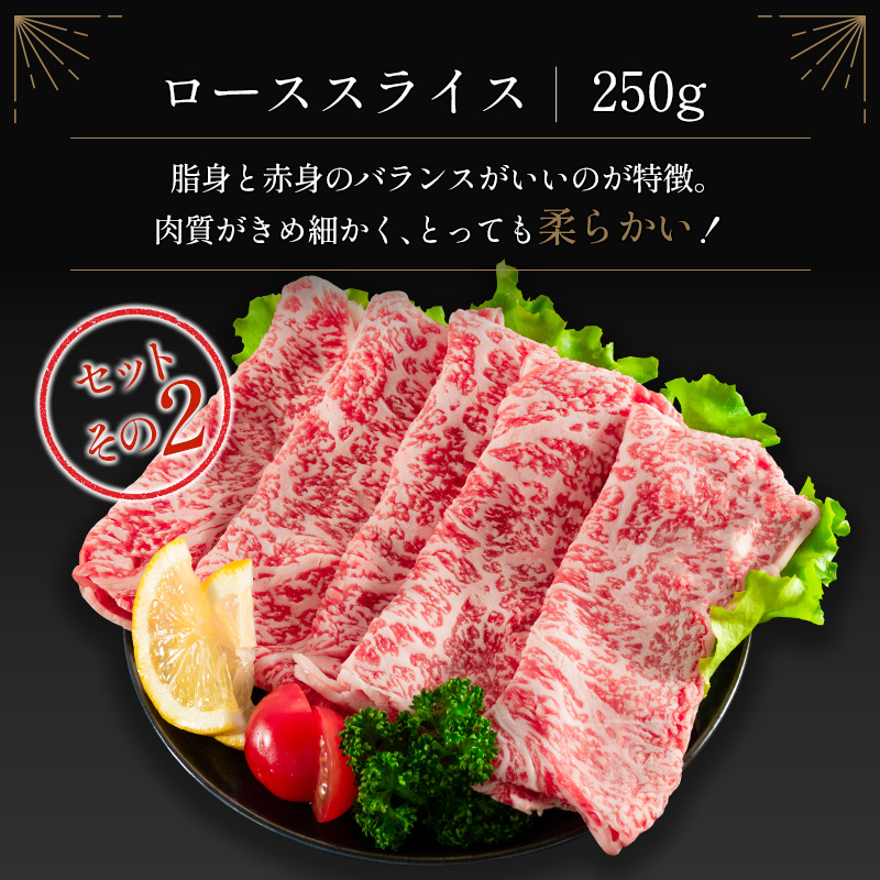 ＜肉質等級4等級＞宮崎牛 4種 食べ比べ スライス セット（各250g×4パック）合計1kg 国産 肉 牛肉 ご飯 おかず【D118-2502】_イメージ3