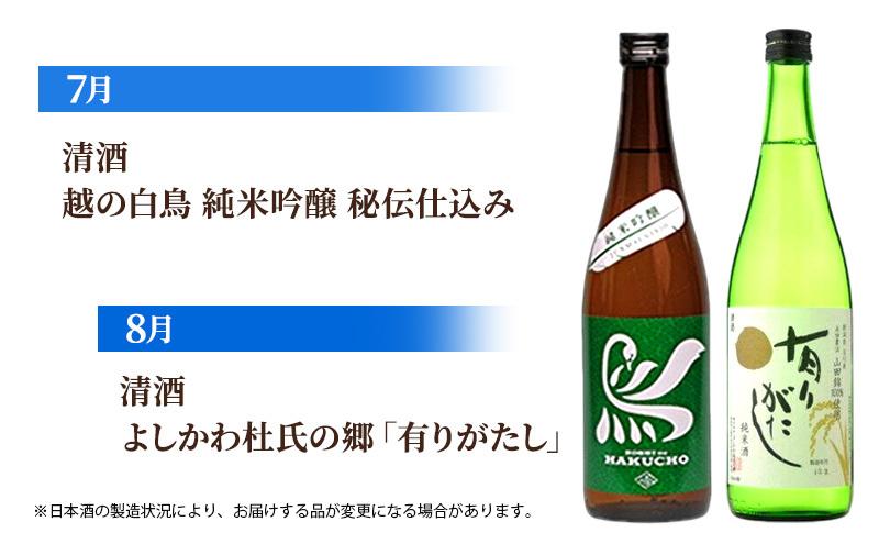 【毎月届く！】上越市12蔵の日本酒定期便