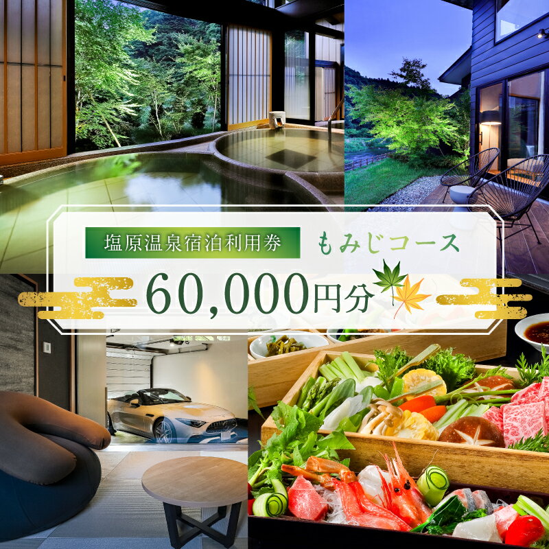 【ふるさと納税】塩原温泉・宿泊利用券(もみじコース・60,000円分) 栃木県 那須塩原市 温泉 宿泊券 利用券 チケット 那須塩原 栃木 宿泊 連泊 旅行 お出かけ 送料無料