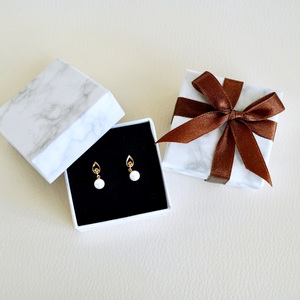 K10YG(10金) イエローゴールド パール & シトリン 揺れる シンプル スタッド ピアス  保証書付 SR-2031 242-062-e