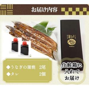 大型サイズ　ふっくら柔らか国産うなぎ蒲焼き　２尾