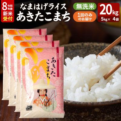 ふるさと納税 男鹿市 あきたこまち 新米 なまはげライス 無洗米 20kg|23_ysu-332001s