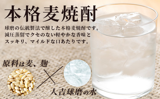 【年内お届け】 球磨焼酎【麦一石】4L×4本 エコペット 25度 計16L 麦焼酎 蔵元直送 ※12月18日～28日発送※ 年内発送 年内配送 クリスマス 040-0588-R612