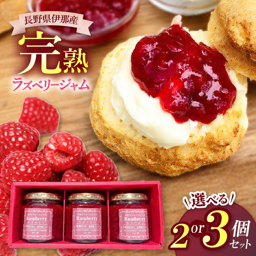 【ふるさと納税】ジャム ベリー 信州 伊那産 完熟 ラズベリー ジャム 選べる 200g×2個 200g×3個 セット | フルーツ ジャム ソース ラズベリー 完熟 つみたて 加工品 長野県 伊那市【009-45】【011-88】食物繊維 抗酸化 健康 免疫力 向上 アントシアニン 老化防止 美容