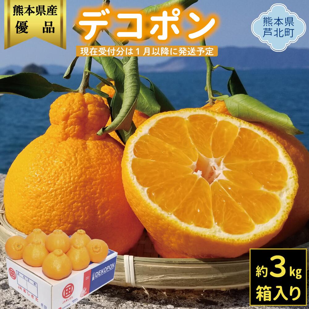 【ふるさと納税】糖度13度以上の優品!! デコポン 3kg ジューシーで甘く濃厚な味わい 【ハウスデコポン】 不知火 の中で選ばれた みかん 熊本県産 ふるさと納税 デコポン フルーツ 果物 先行予約 人気 ランキング | 2026年1月下旬より順次発送