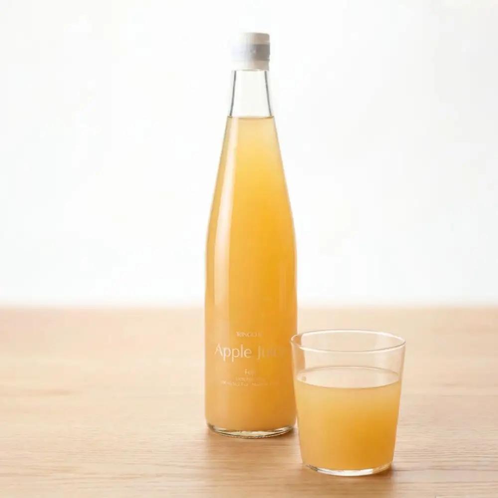 RINGO IE Apple Juice 500ml 2本 セット ( リンゴイエ りんご ジュース 山形県産 果汁 100% 無添加 ストレート 500ml ふじ ・ シナノゴールド 果汁 フルーツ