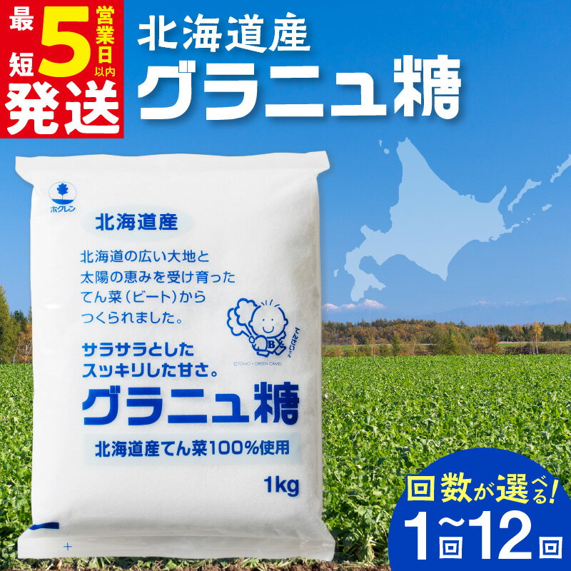 【ふるさと納税】 【容量と発送回数が選べる！】 ホクレン の グラニュ糖 北海道産 砂糖 定期便 お菓子 料理 調味料 ビート お取り寄せ 北海道 清水町 送料無料