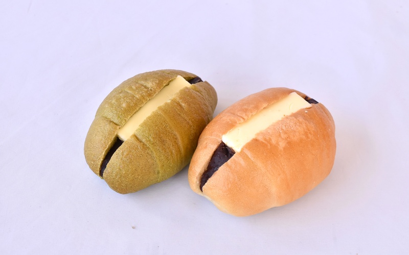 塩パンあんバター(粒あん)&伊賀抹茶塩パンあんバター(こしあん)セット【trtr0003】