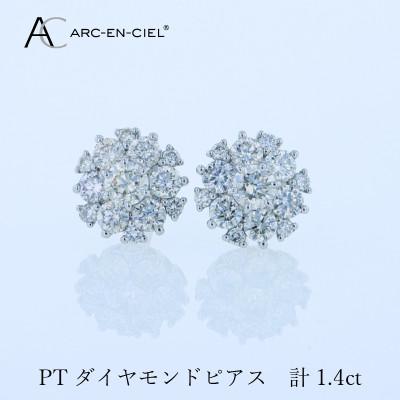 ふるさと納税 泉佐野市 ARC-EN-CIEL PTダイヤピアス 計1.4ct【鑑別書付き】 J060-4
