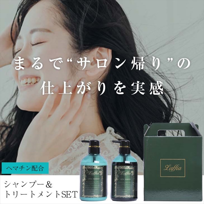 
シャンプー＆トリートメント 2点セット 500ml ヘマチン ノンシリコン ダメージケア 髪補修 ヘアケア ギフト 大阪府 松原市
