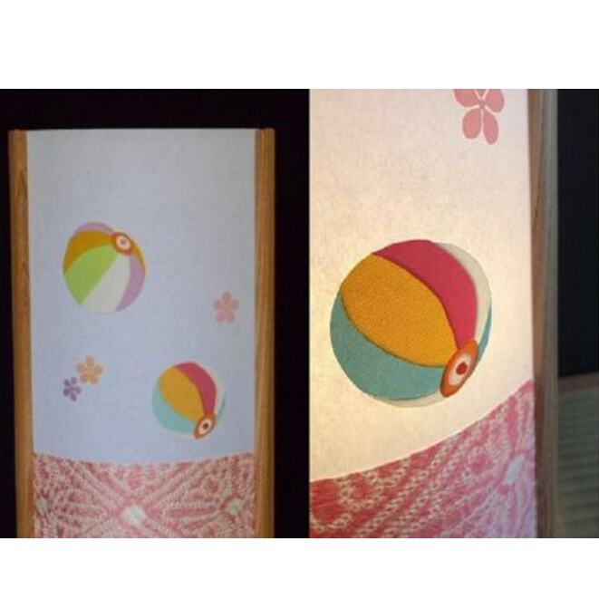 着物生地で作ったおしゃれな行灯（あんどん） カラフルな紙風船 030D061_イメージ2