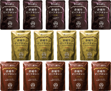 【赤城牛ビーフカレー】昭和・平成・令和のビーフカレー食べ比べ(計14個) カレー ビーフカレー 赤城牛 レトルトカレー 牛肉カレー