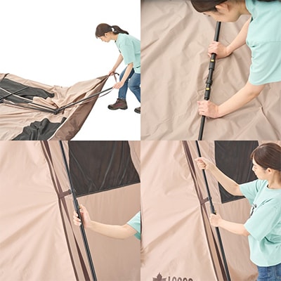 TC イージーセット キャビンテント XL アウトドアやキャンプで楽々設営!　71201171【1664757】