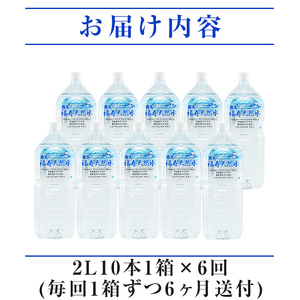 K-016 《6ヶ月定期便》霧島の福寿天然水（軟水：2Lペットボトル10本箱入)【福地産業】霧島市 水 ミネラルウォーター シリカ シリカ水 ミネラル成分 飲料水 ペットボトル