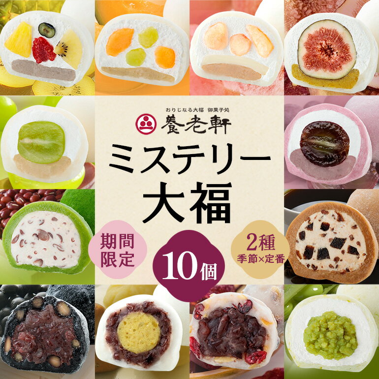 【ふるさと納税】【期間限定】養老軒のミステリー大福　10個入（2種類×5個）│お楽しみ 人気 旬 フルーツ ふるーつ スイーツ 大福 和スイーツ おやつ おかし お菓子 和菓子