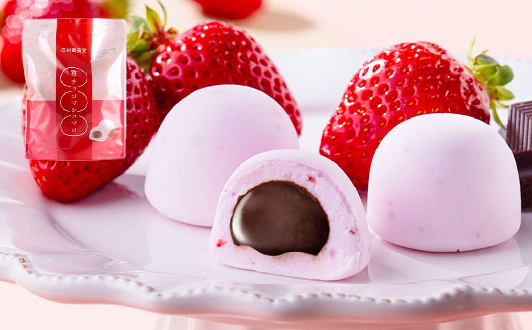 マシュマロ48個入（6個袋入×8袋）（チョコ・珈琲・苺チョコ・檸檬の4種類を各2袋）