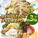 【ふるさと納税】南蛮あんかけセット(合計約3kg・チキン南蛮200g×3個、あんかけやきそば620g×4個)お肉 鶏肉 鳥肉 とり肉 麺 野菜 焼きそば 冷凍 小分け 詰め合わせ 詰合せ おかず 惣菜 簡単調理【TG-7】【サンクスギビング】