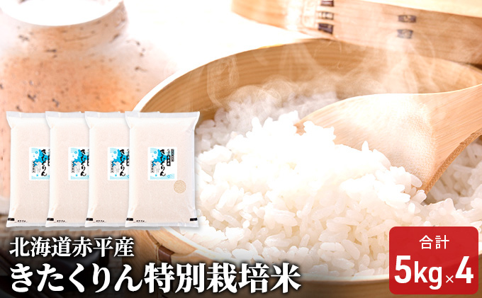 【先行予約2025年産米・11月上旬より順次出荷】北海道赤平産 きたくりん 20kg (5kg×4袋) 特別栽培米 米 北海道 お米 ふるさと納税 