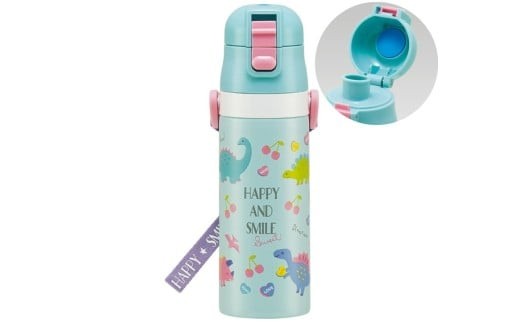 超軽量ダイレクトステンレスボトル 470ml ハッピー&スマイル〈スケーター skater〉 水筒 ステンレスボトル 超軽量ボトル 奈良県 奈良市 なら 9-113