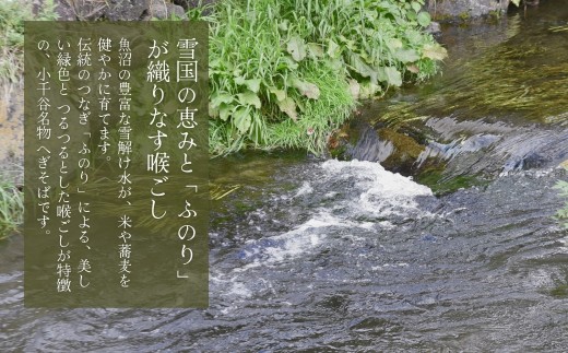 弾力のある食感とつるりとしたのどごしが特徴の越後小千谷名物へぎそば