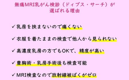 チケット 無痛MRI 乳がん検診 ドゥイブスサーチ チケット