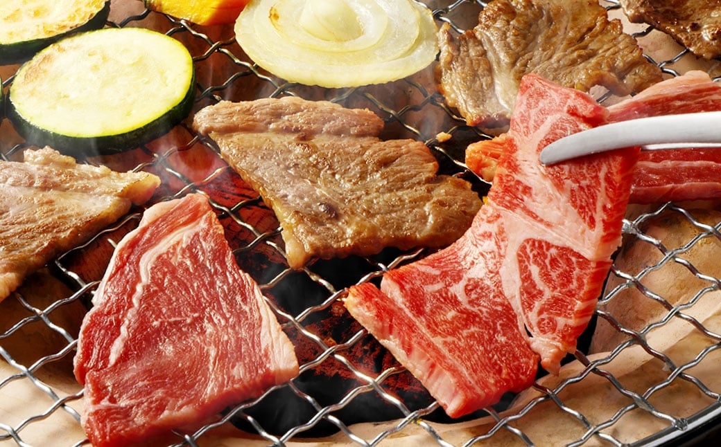 【6ヶ月定期便】 訳あり 赤牛焼肉用カット（バラ・ロース）500g