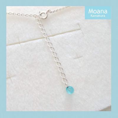 ふるさと納税 鎌倉市 【レディース】スクエアペンダント Aqua Blue & Crystal Turquoise |  | 02