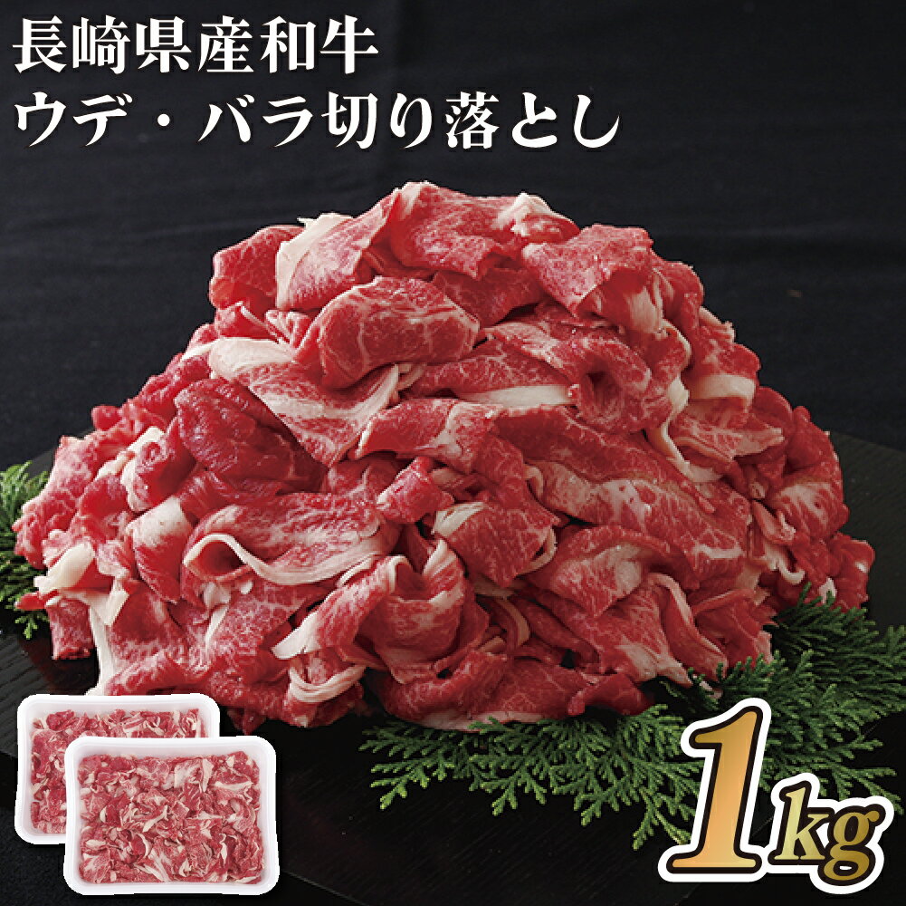 【ふるさと納税】 【訳あり】数量限定！長崎県産和牛切り落とし 1kg (500g×2パック)
