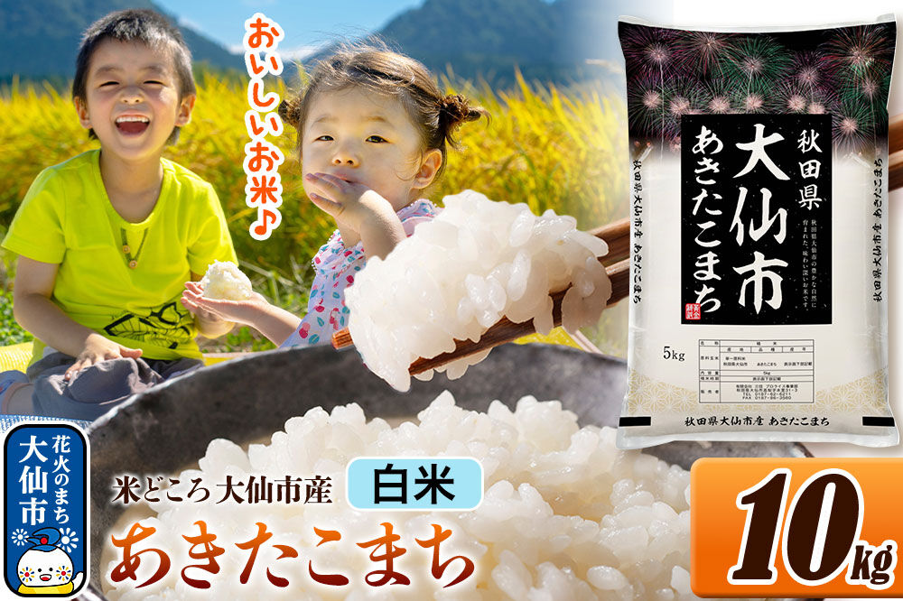 米 あきたこまち【白米】米どころ秋田県大仙市産 令和7年産 精米 10kg（5kg×2袋） [米 お米 こめ 白米 精米 あきたこまち ブランド米 通算23回 特A 小分け ご飯 ごはん 米どころ 秋