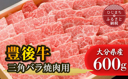 
大分が誇る ブランド牛 豊後牛 三角バラ焼肉セット (600g)【1078151】
