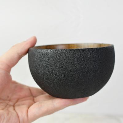 ふるさと納税 鯖江市 ざらざら越前漆器 丸椀 炭黒色 1個 くろめ工房 |  | 03