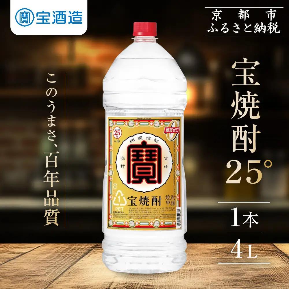 【タカラ】宝焼酎25°4L×1本 エコペットN｜焼酎 糖質ゼロ プリン体ゼロ 人気セット