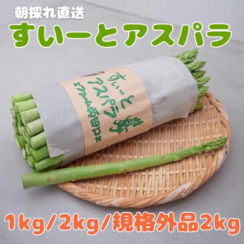 【ふるさと納税】朝採れ直送 すいーとアスパラ1kg/2kg/規格外品2kg