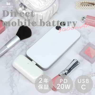 ふるさと納税 海老名市 ダイレクトモバイルバッテリー 5,000mAh パール(MOT-MB5002-ECPL)