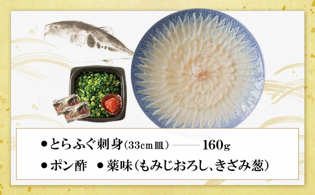 とらふぐ刺し（3人前）セット内容