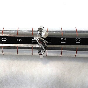 1923 リング・ドルフィン（淡水本真珠）SV製 リング 真珠の指輪 ファッションリング シルバー製リング 淡水真珠 母の日プレゼント 結婚記念日ギフト 自分へのご褒美 カジュアルアクセサリー フリー