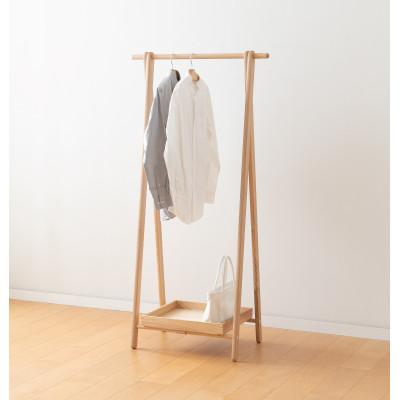 ふるさと納税 旭川市 旭川家具 cosineドレスラックとトレーのセット　北海道タモ_03973【複数個口で配送】 |  | 01