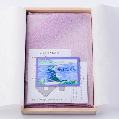 ふるさと納税 与謝野町 正絹ちりめん友禅ふくさ ぼかし 浅紫(藤色) |  | 03