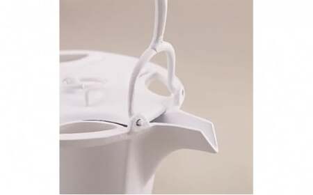 【高岡銅器】アルミ鋳物 燗鍋 七宝　白