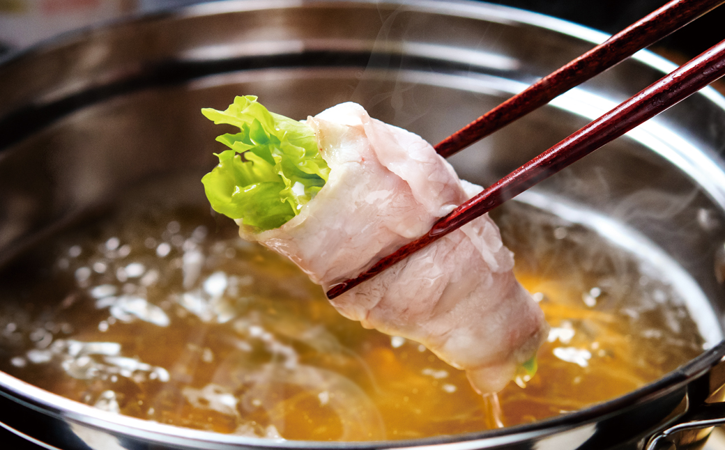【最速便】 飲み干せる！豚しゃぶ専用だしとしゃぶしゃぶ用豚肉1.5kgセット　朱瑠璃/酒瑠璃＜1.5-36＞