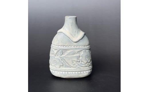 
            益子焼 鳥と花模様の一輪ざし  | 栃木県 伝統工芸品 美術品 1点限定品 一点物 陶器 陶芸 作家
          