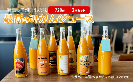 みかんジュース 海津っ子想い出の味 みかんジュース【2本セット】