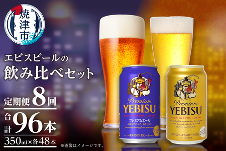 【定期便8回】エビス・エビスプレミアムエール 飲み比べ 350ml×各6本 合計12本 (T0110-1008)