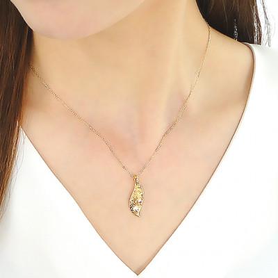 ふるさと納税 韮崎市 K18 ハワイアンネックレス イエローゴールド 手彫り彫刻 花 葉 波【f117-k18yg】 |  | 02