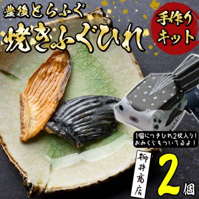 ふるさと納税 佐伯市 メール便でお届け! 豊後とらふぐ ちびふぐ 焼きひれ 手作りキット (2個・1個につき2枚入り)