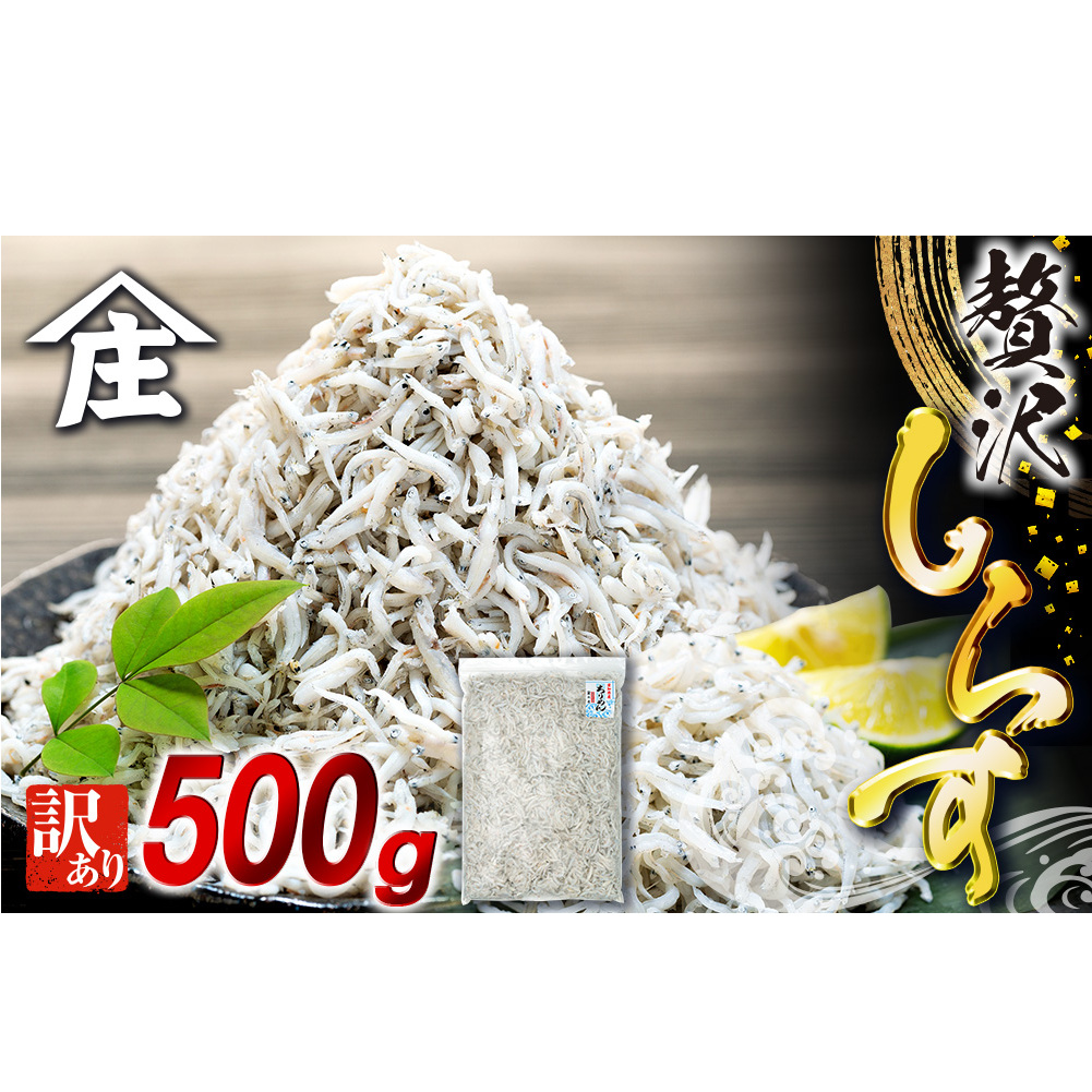 しらす 500g ( 500g × 1袋 ) 訳あり 冷凍 しらす干し 減塩 極み ごはん 丼 パスタ チャーハン サラダ 魚 料理 山庄 愛知県 南知多町 師崎