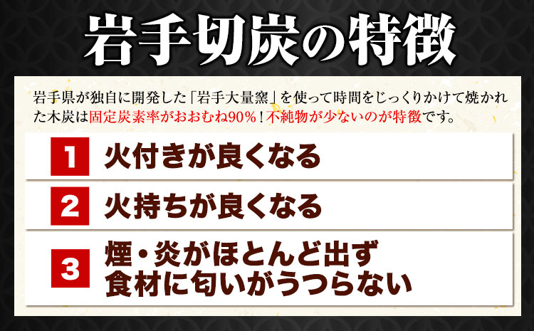 【3ヶ月定期便】生産量日本一 岩手木炭 6kg 切炭 七戸産業《お申込みの翌月より出荷開始》高品質 国産 木炭 楢 なら 堅一級 炭 キャンプ バーベキュー BBQ アウトドア 火鉢 囲炉裏 消臭 除